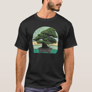 Japanese Men And Women Sunset Japan Retro Bonsai T T-Shirt