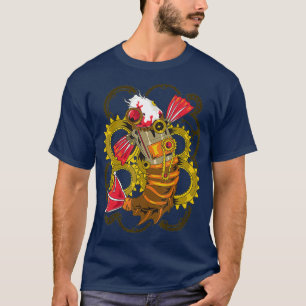 Japanese Men Women Samurai Steampunk Koi Fish T-Shirt