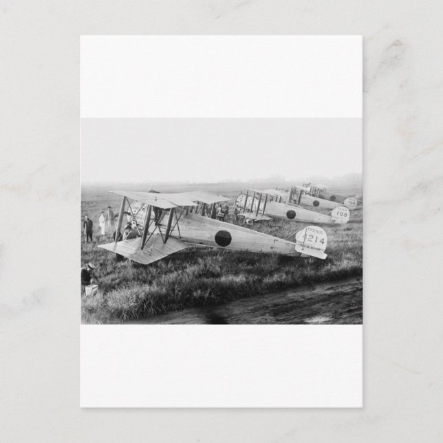 Japanese Military Biplanes, 1910s Postcard (Front)