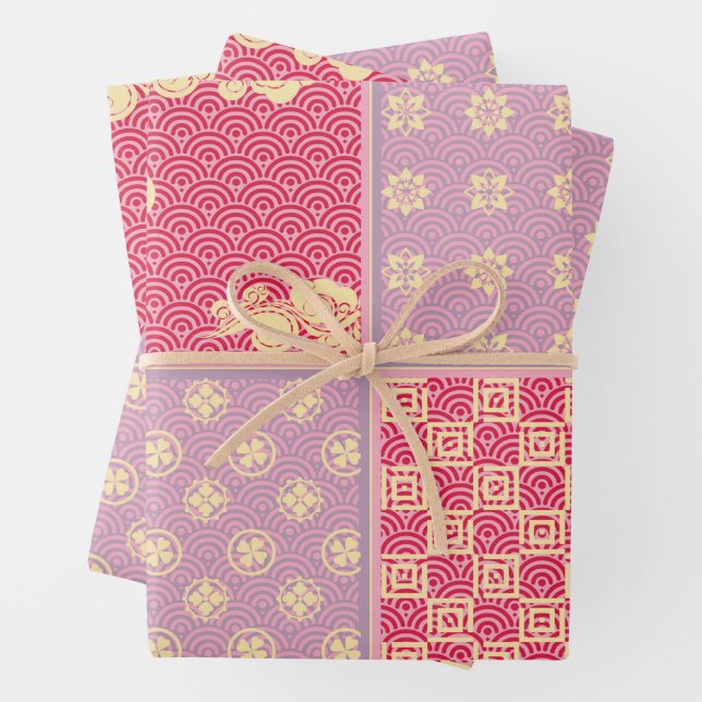 Japanese Mix Pattern Wrapping Paper Sheet (In situ)