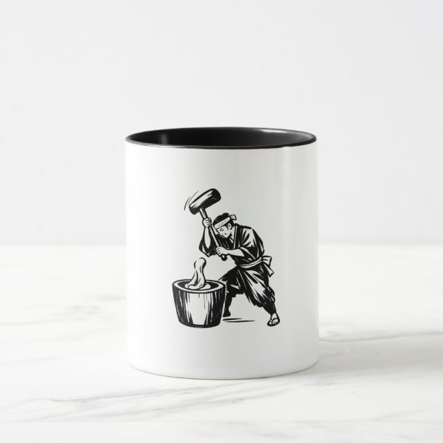Japanese Mochi Pounding Mug (Center)