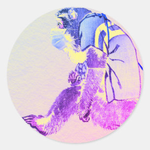 JAPANESE MONKEY WITH FACE MASK CUSTOM Sticker