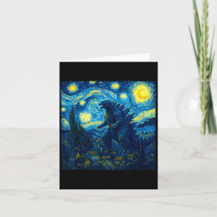 Japanese Monster Kaiju Van Gogh Starry Night  Card