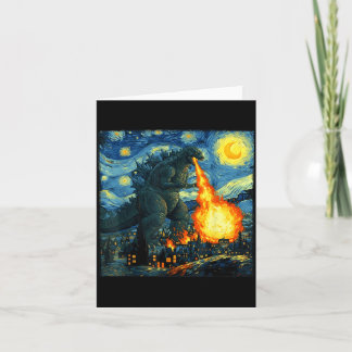 Japanese Monster Kaiju Van Gogh Starry Night  Card