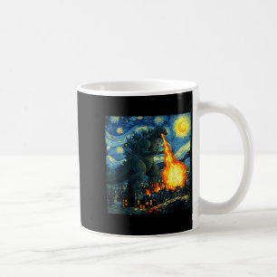 Japanese Monster Kaiju Van Gogh Starry Night  Coffee Mug