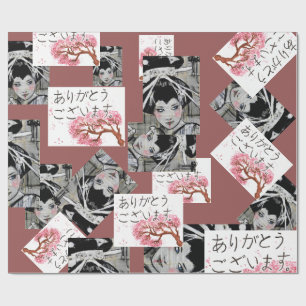 Japanese motif wrapping paper