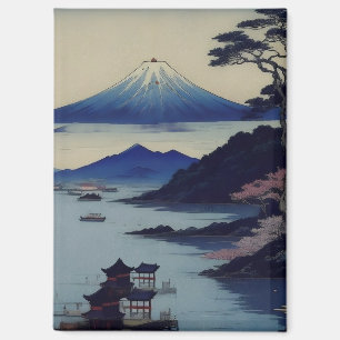 Japanese Mount Fuji Landscape Ukiyo-e Style Magnet