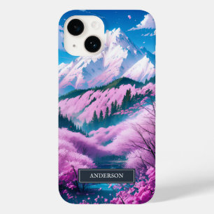 Japanese Mountain Blossoming Cherry Trees Monogram Case-Mate iPhone 14 Case