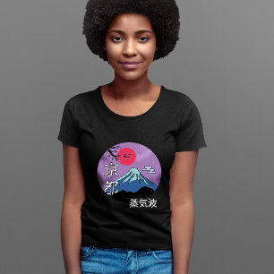 Japanese mountains with blossoms T-Shirt