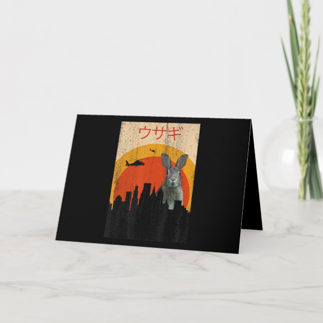 Japanese Movie Bunny Rabbit Horror | Rabbit Lovers Card (Front)