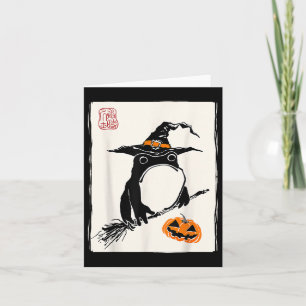 Japanese Mpy Frog Witch Men Women Kids Funny Hallo Card