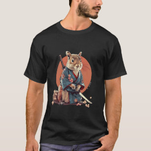 Japanese Ninja Squirrel Japanese Warrior Samurai S T-Shirt