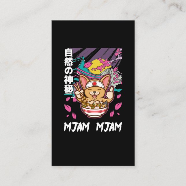 Japanese Noodles Manga Ramen and Anime Lover Business Card (Front)