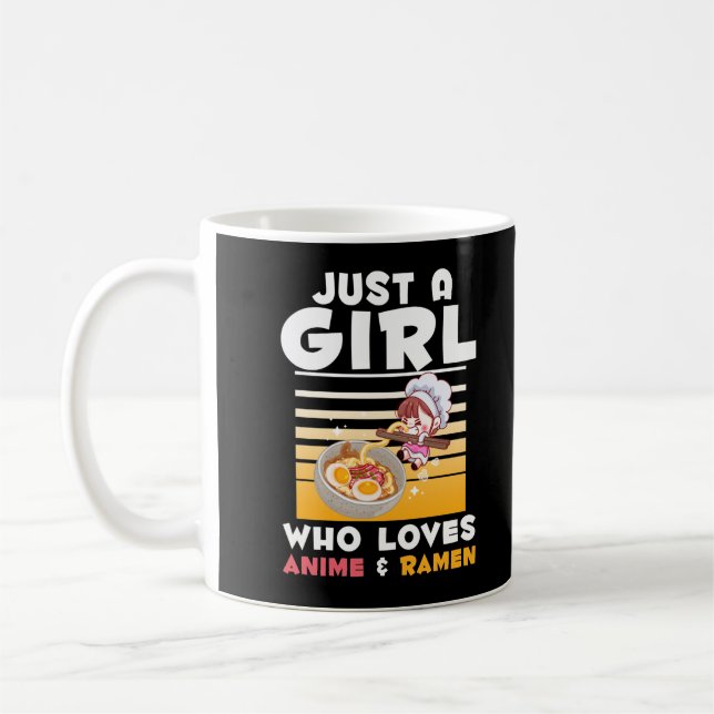 Japanese Noodles Ramen Anime Girl Manga Otaku Coffee Mug (Left)