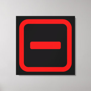 Japanese Number One 一 【Ichi】 Kanji Canvas Print