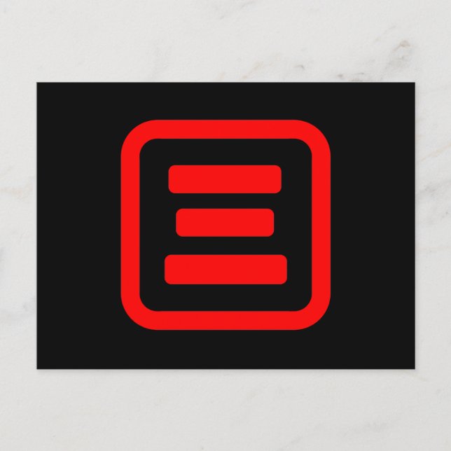 Japanese Number Three 三 【San】 Kanji Postcard (Front)