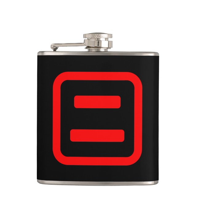 Japanese Number Two 二 【Ni】 Kanji Hip Flask (Front)