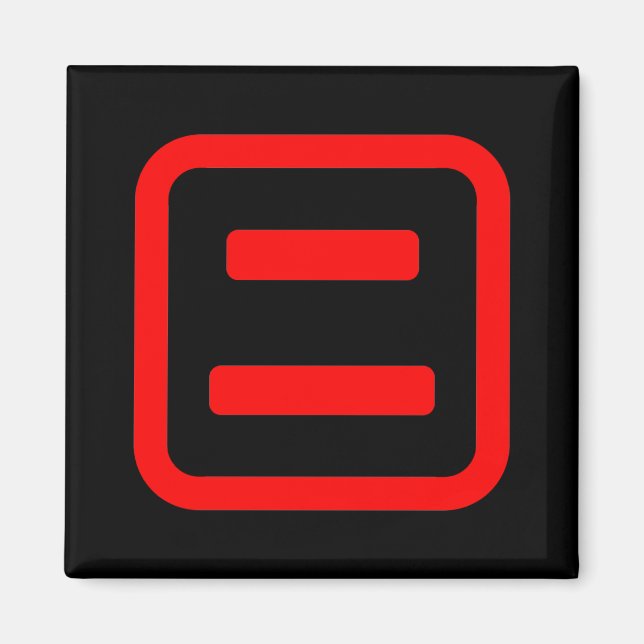 Japanese Number Two 二 【Ni】 Kanji Magnet (Front)