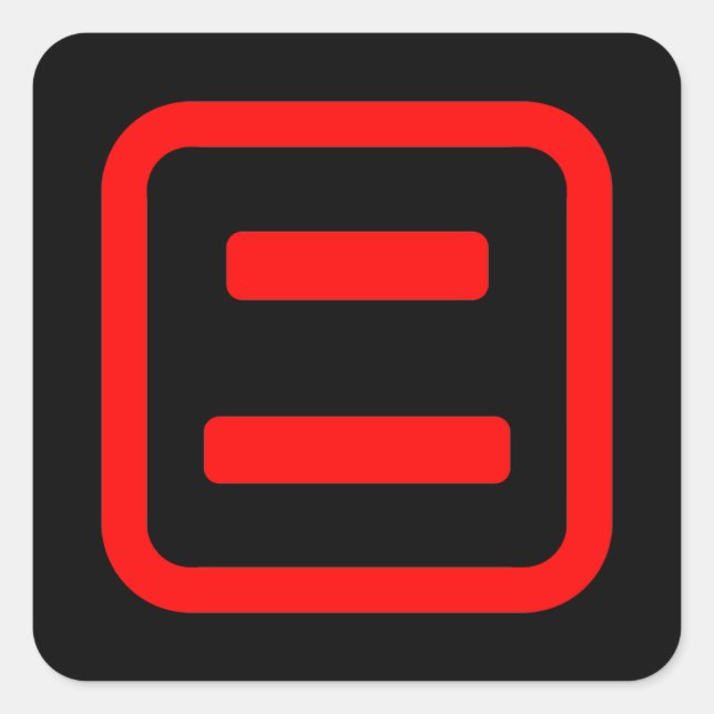 Japanese Number Two 二 【Ni】 Kanji Square Sticker (Front)