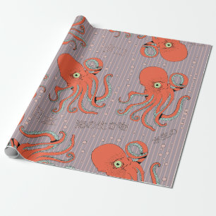 Japanese Octopus Pattern Wrapping Paper