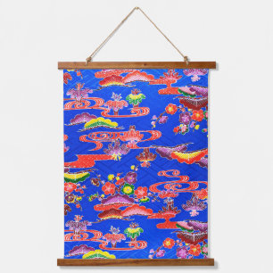 Japanese Okinawan Dye (Bingata) Hanging Tapestry
