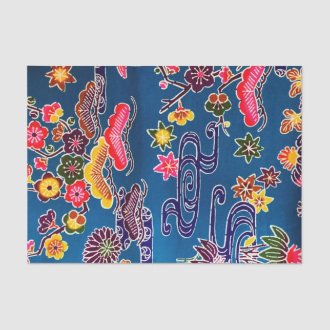 Japanese Okinawan Dye (Bingata) Tissue Paper (Front)