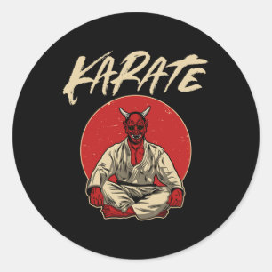 Japanese Oni Demon - Karate Gift  Classic Round Sticker