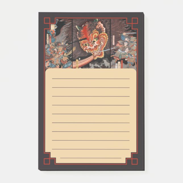 Japanese Oni King Shutendoji- Spooky Monster Post-it Notes (Front)