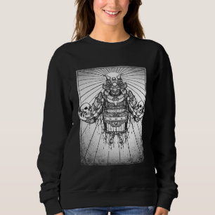 Japanese Oni Mask Demon Mask Bushido Samurai Sweatshirt