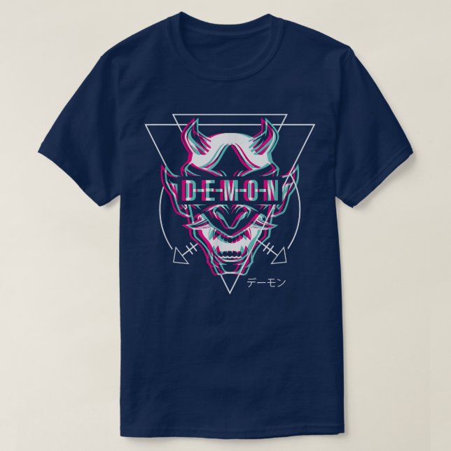 Japanese Oni Mask Demon Ogre - Aesthetic Japan Sam T-Shirt (Design Front)