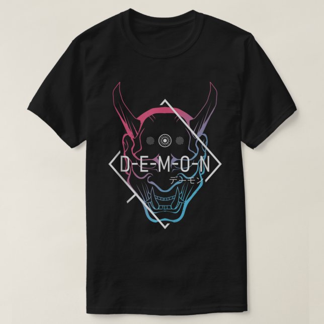 Japanese Oni Mask Demon Ogre - Aesthetic Japan Sam T-Shirt (Design Front)