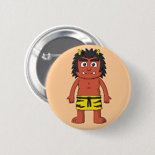 Japanese Oni Yokai 6 Cm Round Badge