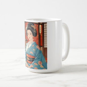 Japanese Ooku Beautiful Kimono Coffee Mug