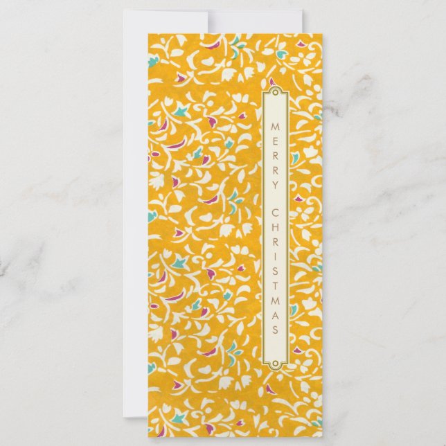 Japanese origami pattern Christmas Holiday Card (Front)