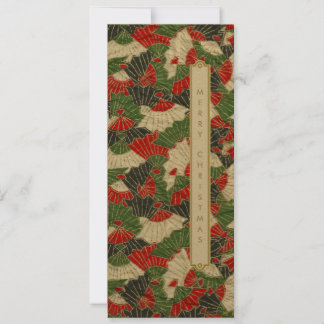 Japanese origami pattern Christmas Holiday Card