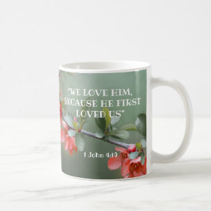 Japanese Ornamental Quince with Bible quotation Coffee Mug