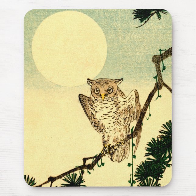 Japanese Owl no.1 Mouse Pad (Front)