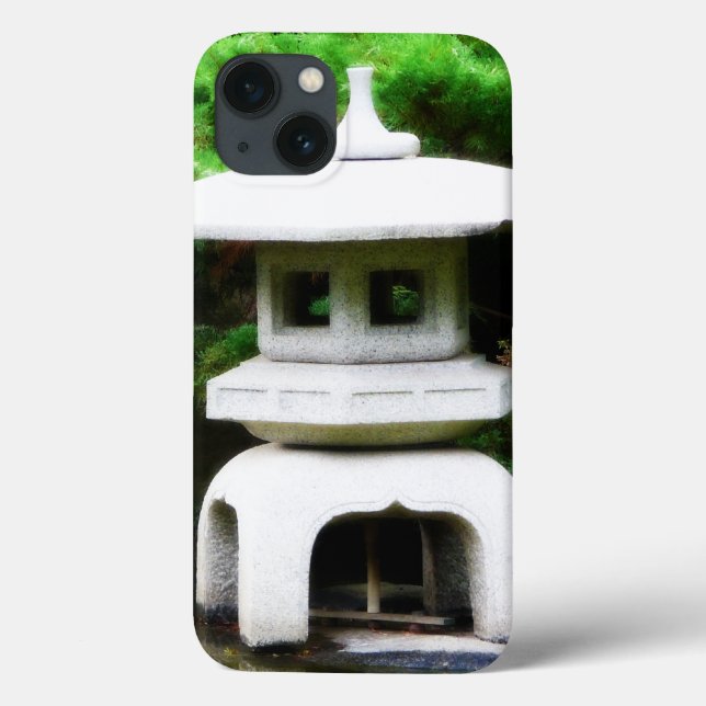 Japanese Pagoda Concrete Garden Lantern Case-Mate iPhone Case (Back)