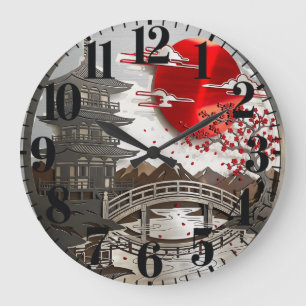 Japanese Pagoda Zen Wall Clock