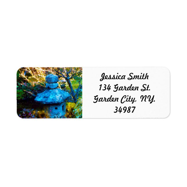 Japanese Painted Garden Return Address Label (Front)