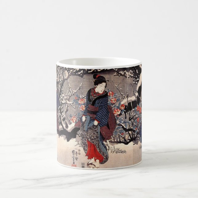 Japanese Painting c. 1800's Coffee Mug (Center)