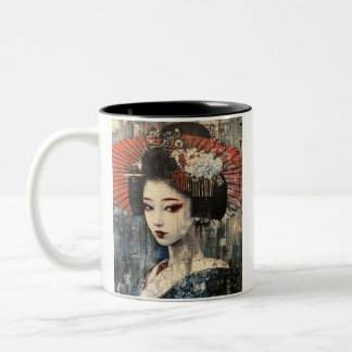 Japanese painting style GEISYA MAG01 Two-Tone Coffee Mug