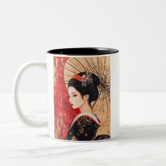 Japanese painting style GEISYA MAG10 Two-Tone Coffee Mug