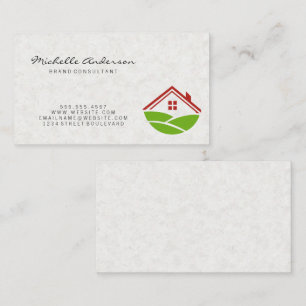Japanese Paper Texture   Home Icon Business Card