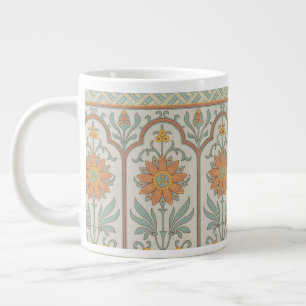 Japanese Passion Flower Vintage Design Large Coffee Mug