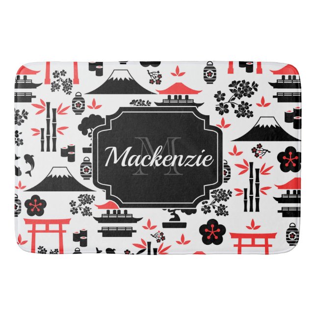 Japanese Pattern Bath Mat (Front)
