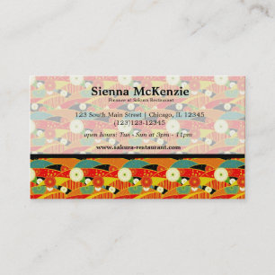 Japanese pattern business card