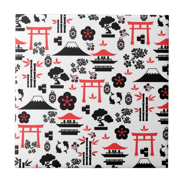 Japanese Pattern Ceramic Tile (Front)