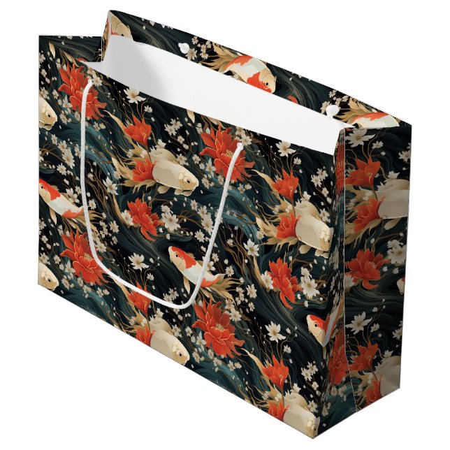 Japanese Pattern N°1 |  Large Gift Bag (Front Angled)