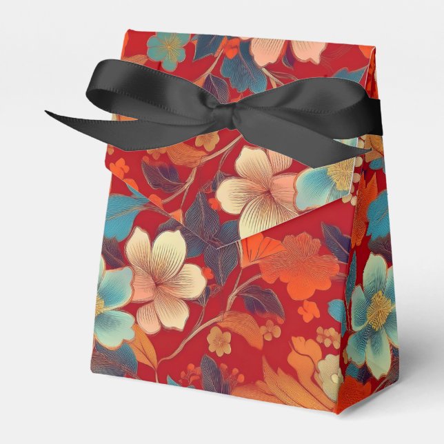 japanese pattern party favour box  (Front Side)